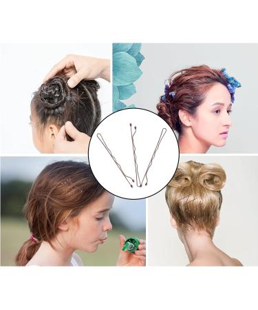 Hair Pins 50pc Brown Bobby Pins Hair Grips Ideal for Fine Hair - Does Not Peel Off (5cm)1 Brown 50 count (Pack of 1) - Buy Online on GoSupps.com