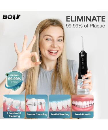 Buy Bolt Cordless Dental Water Flosser | 9 Modes Digital Display Travel Bag & More | Best for Teeth Gums Braces - Ship Internationally - Buy Online on GoSupps.com