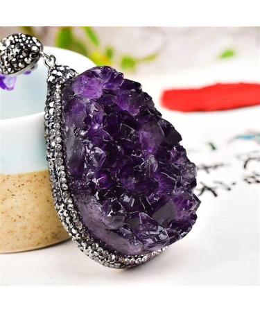 Amethyst Rough Stone Natural Amethyst Pendant Cluster Crystal Specimen 1pc