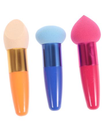 Ipetboom 3pc Concealer Sponge Cream Foundation Brush Sponge Stick Makeup Gel Removing Tool Mushroom Facial Foundation Makeup for Powder Cream Lip Brush Travel Paint Eyes