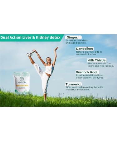 Organic 14-Day Detox - Supports Liver & Kidney Health with Silymarin Dandelion & Burdock - Natural Pomegranate Flavor - Buy Online on GoSupps.com
