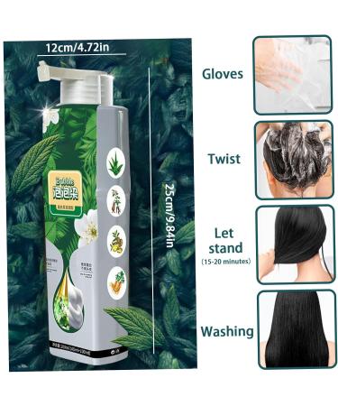 Natural Plant Hair Dye 100ml Bubble Plant Hair Dye Plant Based Hair Dye for Gray Hair Coverage Hair Color for Men Women Hair Dyeing Cream Gentle Safe for Scalp & Hair Black Natural Plant Hair Dye - Buy Online on GoSupps.com