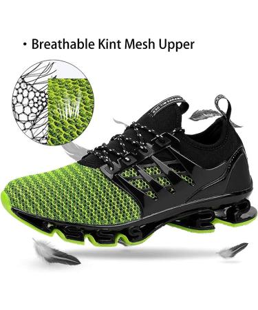 SKDOIUL Mens Sport Running Shoes - Breathable Mesh Trail Runners Fashion Sneakers (Size 10.5, 8066-Green) - Buy Online on GoSupps.com