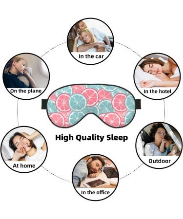 Blue Citrus Slices Unisex Adjustable Buckle Sleep Eye Mask - Perfect for Travel Yoga & Naps - Buy Online on GoSupps.com
