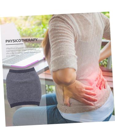 Buy Wool Jacquard Waist Support Belt for Back Pain Relief - Cold Weather Flexible Cashmere XL Grey - Buy Online on GoSupps.com