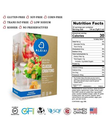 ALEIA'S Best Taste Ever Classic Croutons - Gluten Free 8oz/2 Pack - Buy Online on GoSupps.com