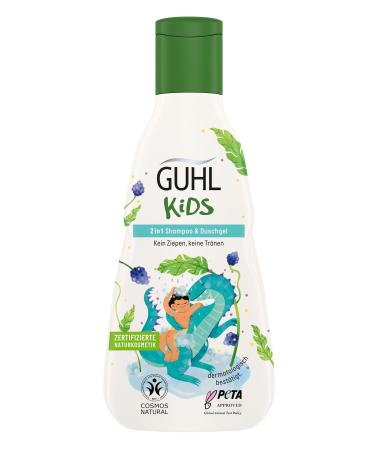 Guhl Guhl Kids 2-in-1 Shampoo and Shower Gel 250 ml - Specially Designed for Children - Does Not Pull - Child-friendly Design - Cosmos Natural Certified
