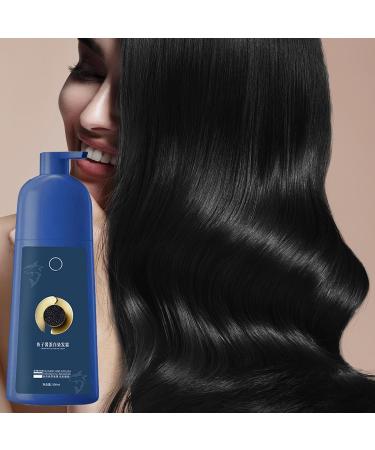 Rukjmqi Hair color shampoo 500 ml hair color shampoo with formula simple color refreshment for gray hair coverage suitable for men and women for at home and on the go Natural Black - Buy Online on GoSupps.com