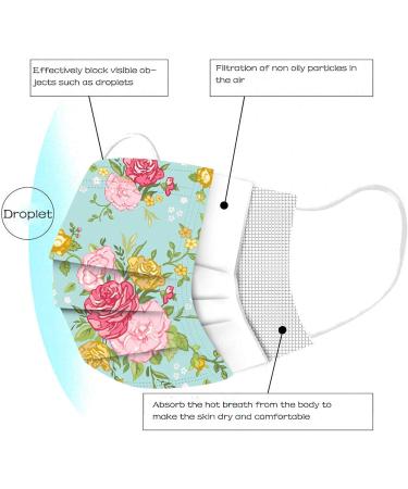 Lulupi 10-Piece One-Way Adult Flower Motif Mouth & Nose Protection Masks for Women - Elegant & Breathable Bonda Mask Necklace - Buy Online on GoSupps.com