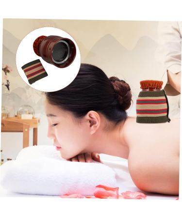 Hapinary Home Tools Set - Moxibuscy Ceramic Moxibustion Tool | Universal Double-Layer Moxa-Dosis & Cupping Multitool | 10x7.5cm Light Brown - International Shipping Available - Buy Online on GoSupps.com
