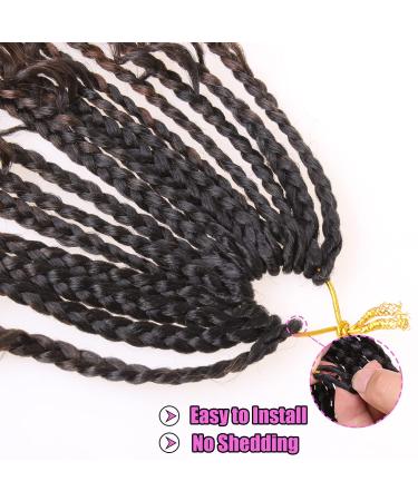 COOKOO 10 Inch Goddess Box Braids Crochet Hair - 8 Pack Bohemian Hippie Style for Black Women - Buy Online on GoSupps.com