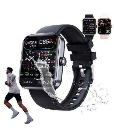 F57L Painless Blood Glucose Monitoring Smartwatch  All Day Monitoring of Heart Rate and Blood Pressure  Blood Glucose Monitoring Bluetooth Fashion Smartwatch for Testing Body Health ( Color : Black )