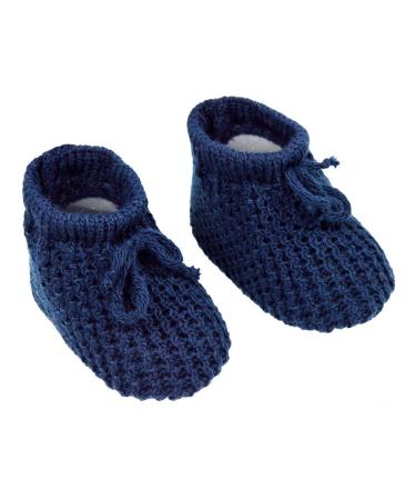 Baby Boys Girls 1 Pair Knitted Booties Mesh Baby Booties 0-3 Months S401 0-3 Months Navy
