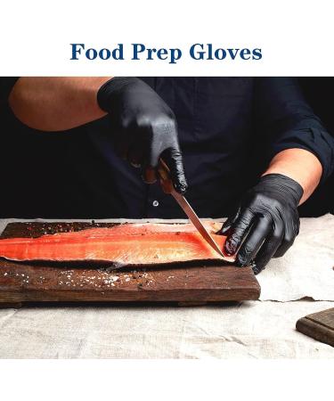 YKANG Black Disposable Nitrile Gloves - Latex Free, 100 PCS Exam Gloves for Food Prep, Cooking - Large Size - Buy Online on GoSupps.com