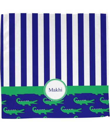 YouCustomizeIt Personalized Alligators & Stripes Washcloth | Custom Kids' Bath Accessories - Fast International Shipping - Buy Online on GoSupps.com