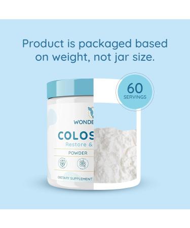WONDERCOW Colostrum Supplement Powder - Gut Health Immune Support & Muscle Recovery | Natural Pure Bovine Colostrum Superfood - 60 Unflavored Servings - Buy Online on GoSupps.com