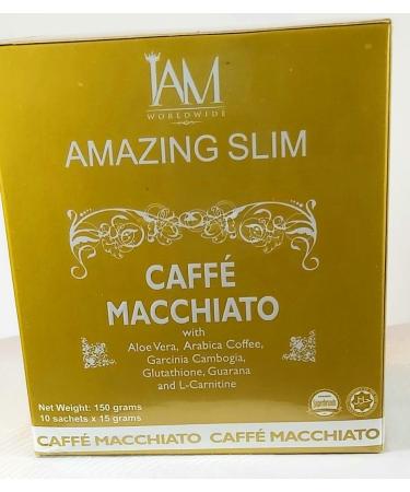 IAM WORLWIDE Instant Coffee Pack of 10 Amazing Slim Arabica Macchiato Flavour