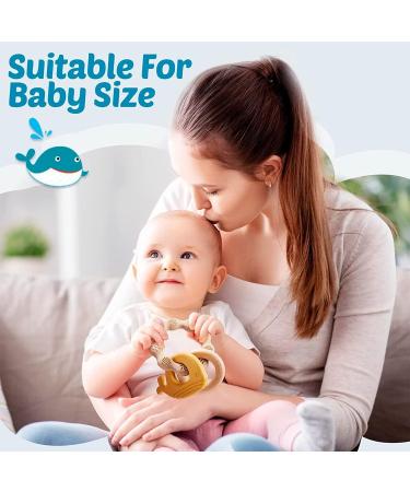 Buy Blue Whale Silicone Bite Ring Toy | BPA-Free Baby Teething Aid | Soft & Safe for Infants | International Shipping Available - Buy Online on GoSupps.com