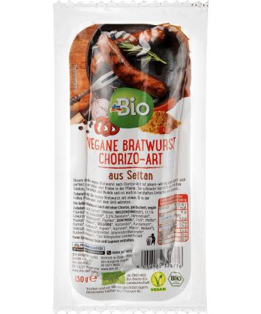 dmBio Vegane Bratwurst ChorizoArt Vegan Worst 130g