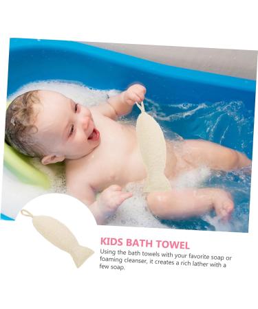 MILISTEN Loofah Bath Ball & Towel | Kids Bath Scrubber & Shower Toy | Vegetable Scrubber for All Ages | 1 Count - Buy Online on GoSupps.com