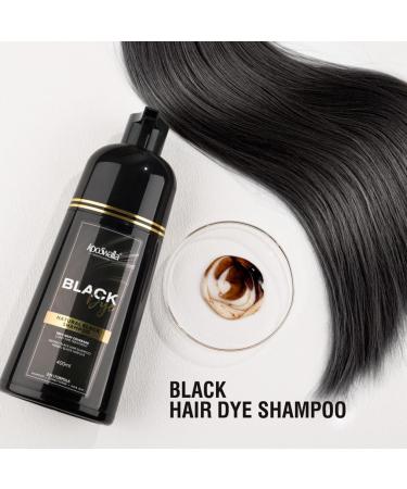 Buy Black Hair Dye 13.5 Fl Oz - Easy 3 in 1 Semi-Permanent Hair Color Shampoo for Dark Black Hair | Fast International Shipping - Buy Online on GoSupps.com