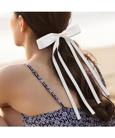 6 Pack Bow Hair Clips for Women Girls Pink White Black Ribbon Hair Bows Elegant Tassel Hair Bow Clips Barrettes Hair Accessories for Girls Teens - Buy Online on GoSupps.com