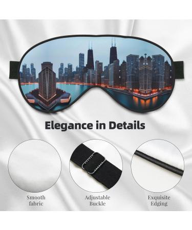 Chicago Print Unisex Eye Mask | Soft Light-Blocking Sleeping Mask for Comfort - Buy Online on GoSupps.com