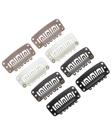 100 Pieces Wig Clips U-shape Metal Clips With Soft Rubber 6 Teeth Stainless Steel Material for Hair Extensions DIY  3.2 cm (4 Colors) - Buy Online on GoSupps.com