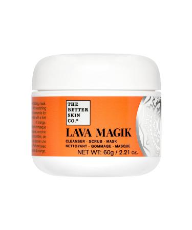 The Better Skin Co. | Lava Magik Face Cleanser / Face Scrub and Facial Mask | Exfoliating French Volcanic Lava | Pore Cleansing  Blackhead Reducing  Skin Tightening Cream | 4 oz 2 Fl Oz (Pack of 1)