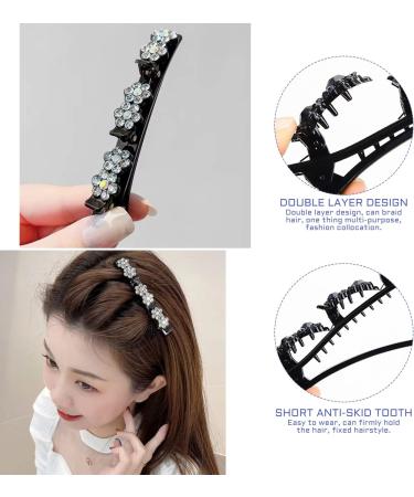 Six five petal lace heart-shaped hair clips hair segmentation clips bangers hair clips diamond flower heart-shaped hair clips knitting hair clips used for hair modeling gifts etc - Buy Online on GoSupps.com