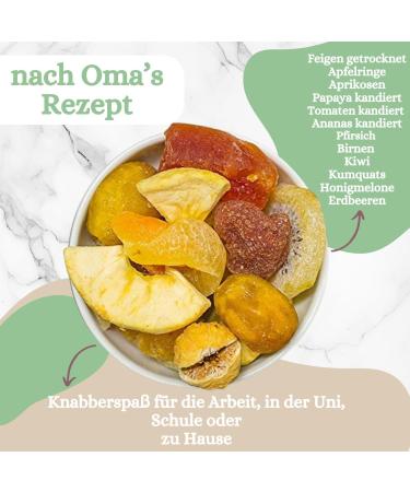  1001 Frucht 1001 Frucht Dried fruit mix 1000g coarse I Juicy fruit mix Candied fruits and dried fruits Mix according to the grannies recipe I Mixed fruity dried fruits I Non-GMO souffl  - Buy Online on GoSupps.com