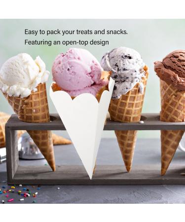 Popcorn Bags 100pcs Cone Shaped Treat Bags Convenient Package Paper Popcorn Bags Popcorn Cone Bags for Packaging Snacks Chips and Nuts - Buy Online on GoSupps.com