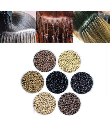 Buy 500 Silicone Lined Hair Extension Beads - Micropers in Black | Perfect for Hair Extensions - Buy Online on GoSupps.com