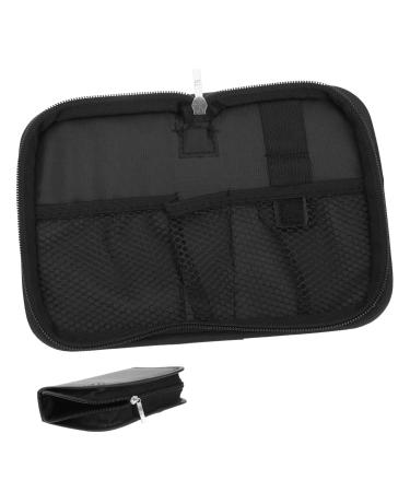 DOITOOL Meter Hard Travel Glucose Pouch Organizer Shell Case Blood for Sphygmomanometer Accessories Storage Test Lancet Monitor Carrier Black Sugar Carrying Convenient Patients Device