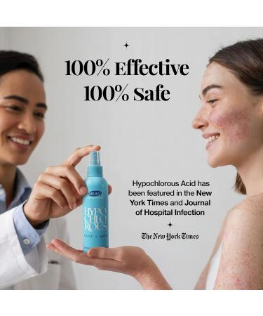 Hypochlorous Acid Spray for Face and Skin Facial Cleanser | 32oz Refill Face Mist Hypochlorous Acid Spray for Skin Acne Rash Eczema Wound | Antimicrobial Facial Cleanser Acne Mist Smart Skincare - Buy Online on GoSupps.com