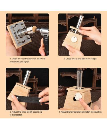 Moxibustion Box - Comfortable Temperature Control & Exquisite Bamboo Moxa Roller Holder for Safe Home Use | Ideal for Men - Buy Online on GoSupps.com