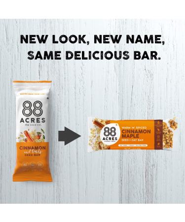 88 Acres Cinnamon & Oats Seed Bar - Healthy Snack, 1.6 OZ | Nutritious & Delicious - Buy Online on GoSupps.com