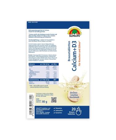 Buy Sunlife Effervescent Tablets - Calcium + D3 (20 Pieces) | International Shipping - Buy Online on GoSupps.com