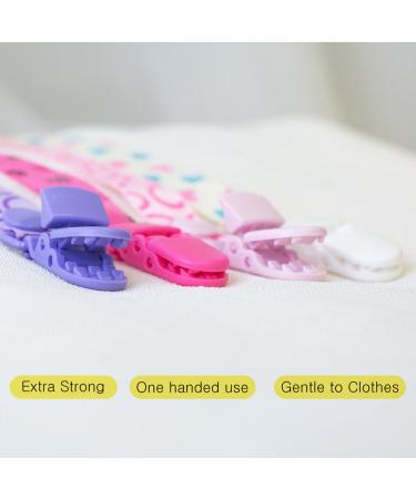 4 Pack Baby Pacifier Chain with Adjustable Clip - Multi-Colored Heart & Semicircle Design for Newborns - Unisex Pacifier Holder - Buy Online on GoSupps.com