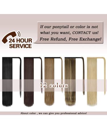 BARSDAR 70cm Synthetic Hair Ponytail Extension - Soft Wrapped Braid for Women/Girls - 130g 12h24 Brown & Blonde Hair Part - Buy Online on GoSupps.com