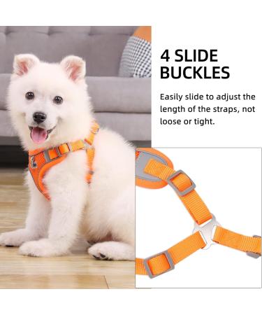 Rennaio Adjustable No-Pull Dog Harness & Leash Set - Ultra Breathable Padded Harness for Small & Medium Dogs (Pumpkin XL) - Perfect Puppy Dishes with Linen Clips - Buy Online on GoSupps.com
