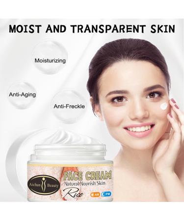 AICHUN BEAUTY Face Cream Natural Rice Extract Skincare Moisturizing Anti-Aging Anti-Freckle Repair Damaged Skin Restores Hydration Facial Skin 50ml/1.69fl.oz - Buy Online on GoSupps.com