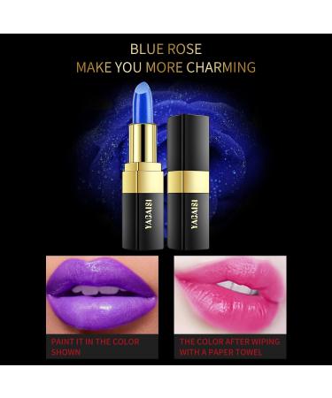 Blue Rose Temperature Color Change Lip Balm: Long Lasting, Waterproof Lip Gloss for Women - Nutritious Moisturizer and Lip Care Makeup - Buy Online on GoSupps.com