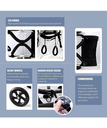 Dog Wheelchair Aluminum Alloy Pet Wheelchair 2 Wheels Dog Wheelchair for Back Legs Pet Dog Rehabilitation Aid Cart for Medium Dogs Wheelchair Portable Large - Buy Online on GoSupps.com