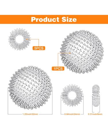 Zocipro 2-Piece Magnetic Acupressure Balls - 32mm Massage Balls with 5 Massage Rings for Stress Relief & Relaxation - Buy Online on GoSupps.com