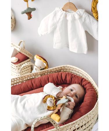 Kikadu Teething Ring Lion Sunset | 100% GOTS-Certified Organic Cotton Baby Toy - International Shipping Available - Buy Online on GoSupps.com