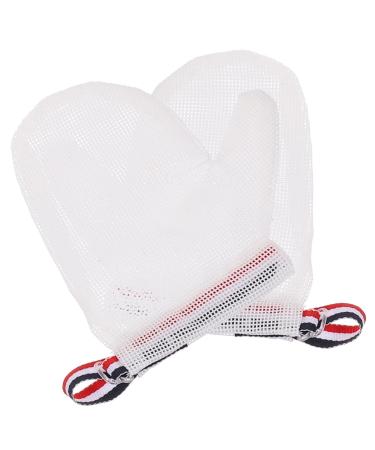 Frcolor 2 pair of anti-eating gloves Article for newborn anti-scratch gloves finger litter protection Feustlings pacifier thumb littering for baby child nylon thing scratch-resistant white