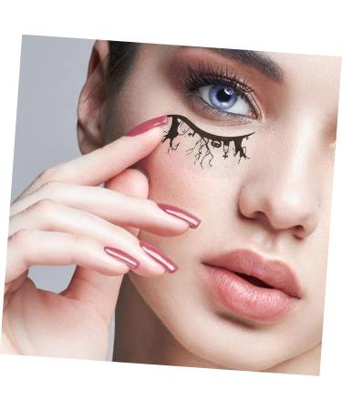 Healvian 20 Pairs Halloween Eyeliner Stickers Makeup Stencil Eyeshadow Sticker Prop Spider Stickers Pvc - Buy Online on GoSupps.com