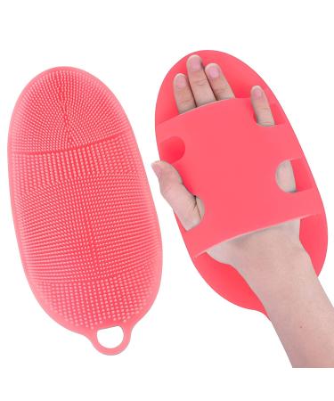 INNERNEED Silicone Body Scrubber - Exfoliating Shower Brush for All Skin Types (Blue & Pink) - Buy Online on GoSupps.com