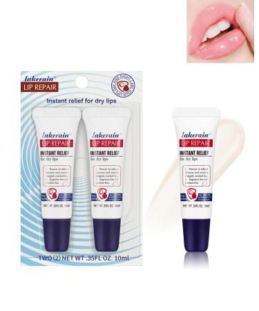 LYSdefeu Lip Repair Gel-2 Moisturizing Lip Balm Fragrance Free for Day and Night Lip Care Moisturizing Balm Kit for Dry and Chapped Lip Repair 10ml x 2 Pcs